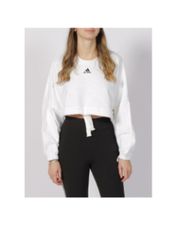 Sweat crop oversize dance blanc femme - Adidas