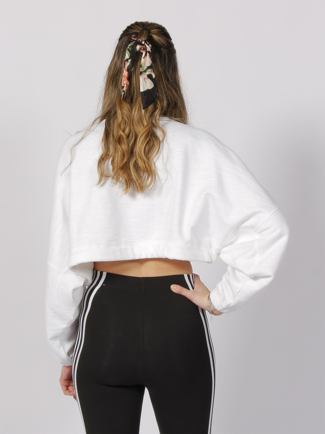 Sweat crop oversize dance blanc femme - Adidas