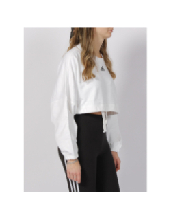 Sweat crop oversize dance blanc femme - Adidas