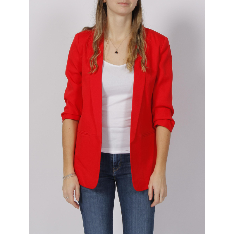 Veste blazer elly rouge femme - Only