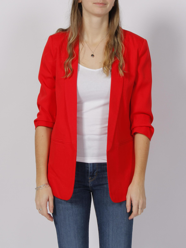 Veste blazer elly rouge femme - Only