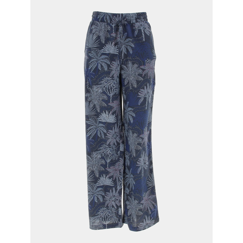 Pantalon fluide silia tropical bleu marine femme - Teddy Smith