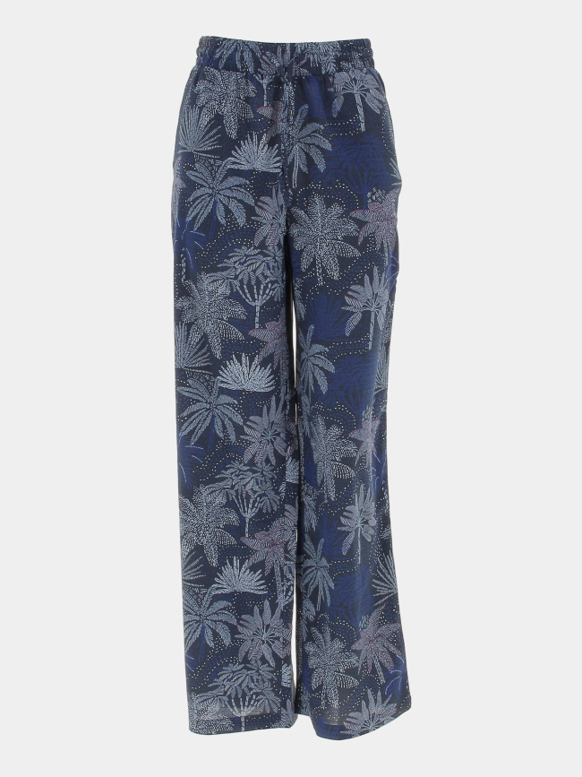 Pantalon fluide silia tropical bleu marine femme - Teddy Smith