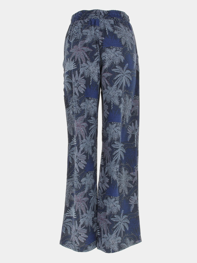 Pantalon fluide silia tropical bleu marine femme - Teddy Smith