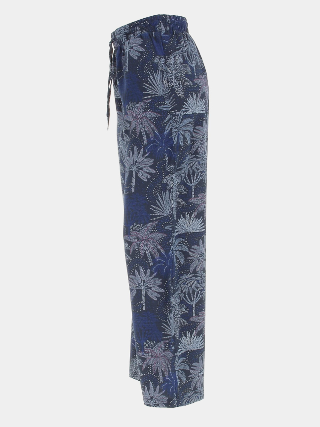 Pantalon fluide silia tropical bleu marine femme - Teddy Smith