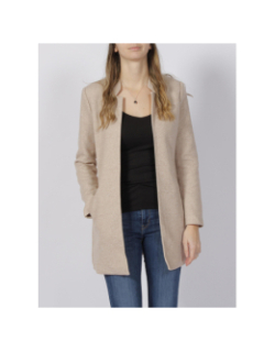 Veste longue soho beige femme - Only