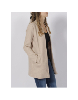 Veste longue soho beige femme - Only