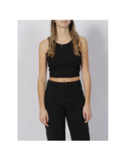 Débardeur crop côtelé fallon noir femme - JJXX