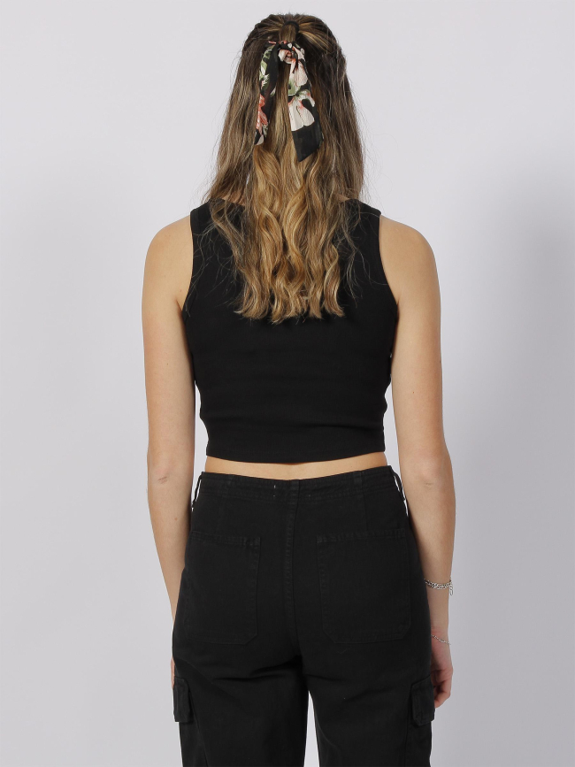 Débardeur crop côtelé fallon noir femme - JJXX