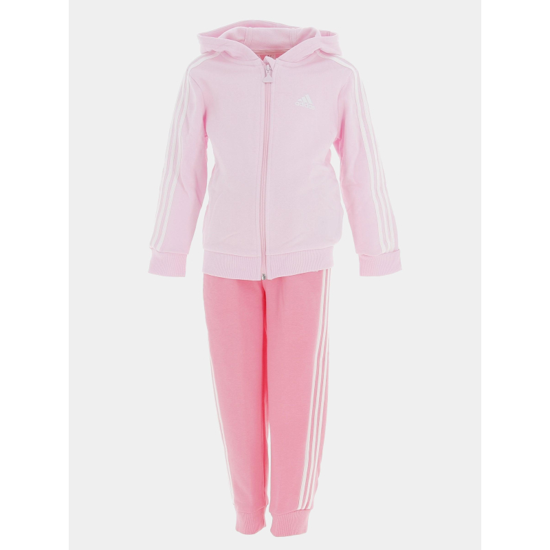 Ensemble de survêtement 3 stripes rose enfant - Adidas