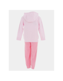 Ensemble de survêtement 3 stripes rose enfant - Adidas