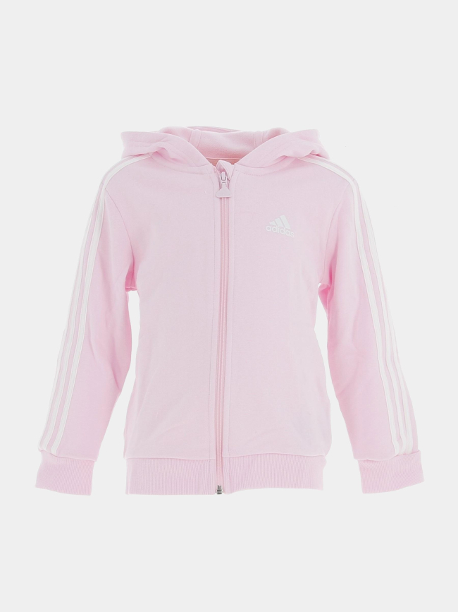 Ensemble de survêtement 3 stripes rose enfant - Adidas