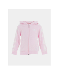 Ensemble de survêtement 3 stripes rose enfant - Adidas