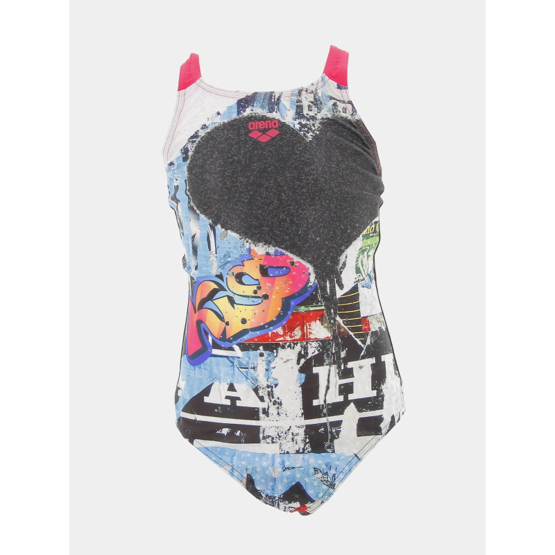 Maillot de bain graffiti multicolore fille - Arena