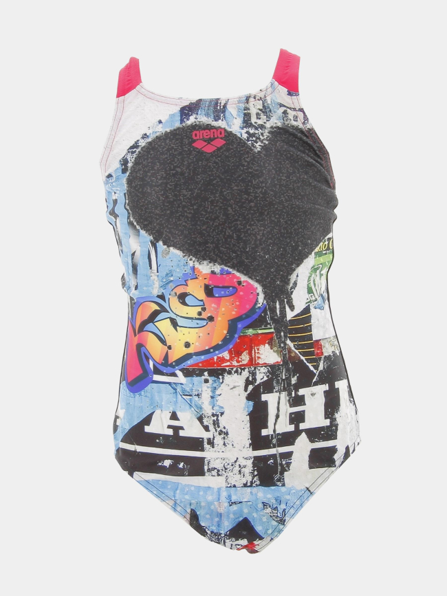 Maillot de bain graffiti multicolore fille - Arena