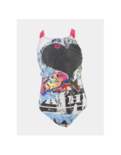 Maillot de bain graffiti multicolore fille - Arena