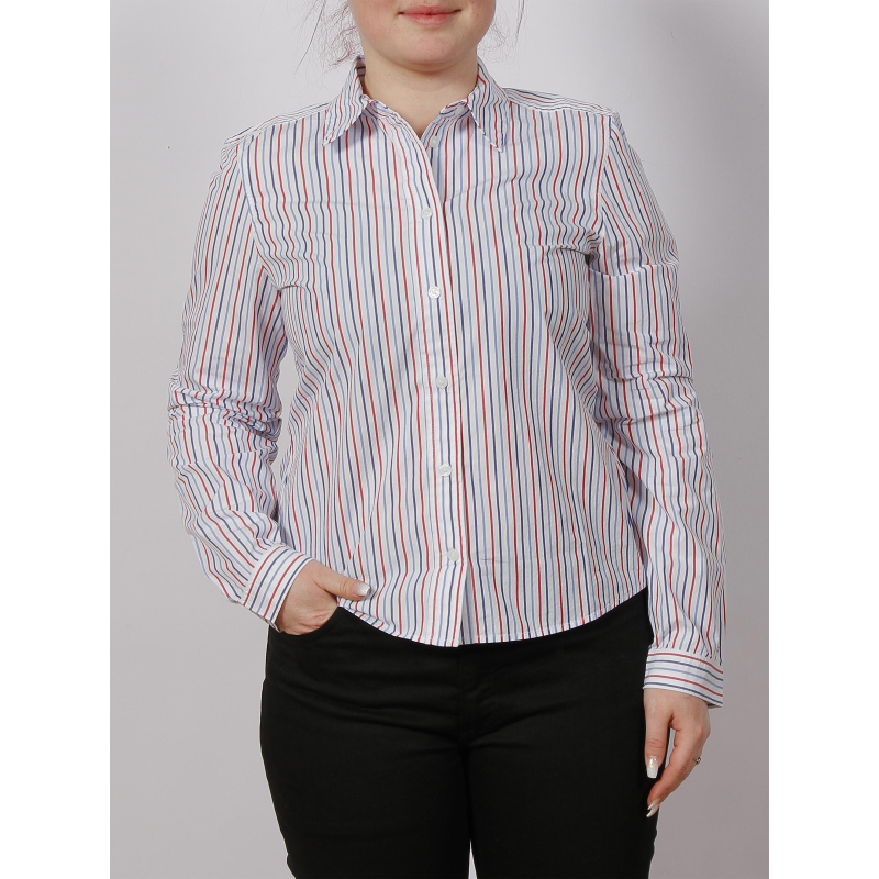 Chemise à rayures tricolore blanc femme - Tommy Hilfiger