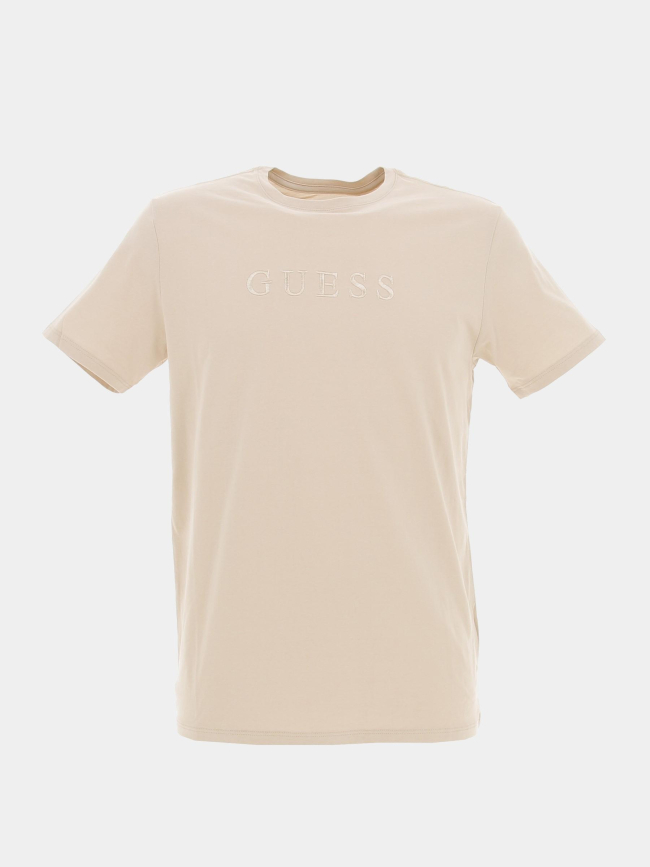 T-shirt classic pima beige homme - Guess