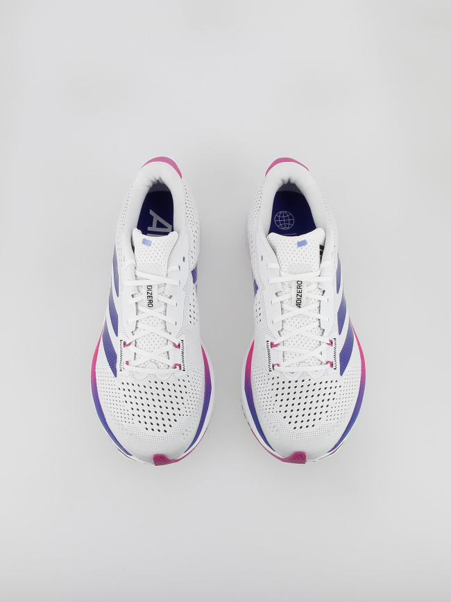 Chaussures de running adizero blanc/rose homme - Adidas