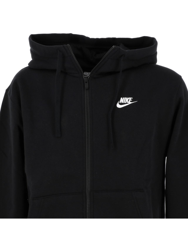 Sweat zippé à capuche sportswear club noir homme - Nike