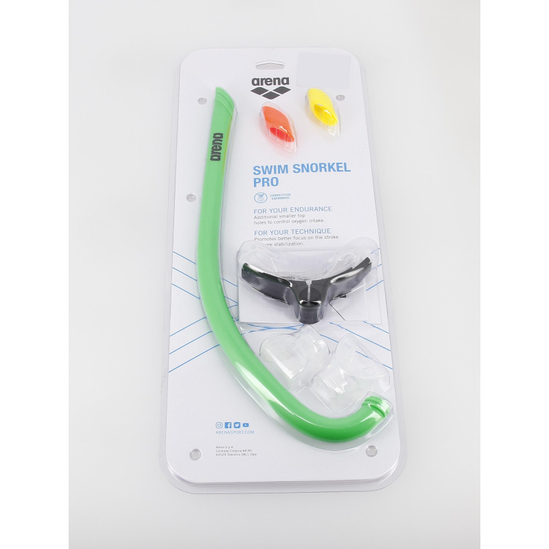 Tuba de natation snorkel pro vert - Arena