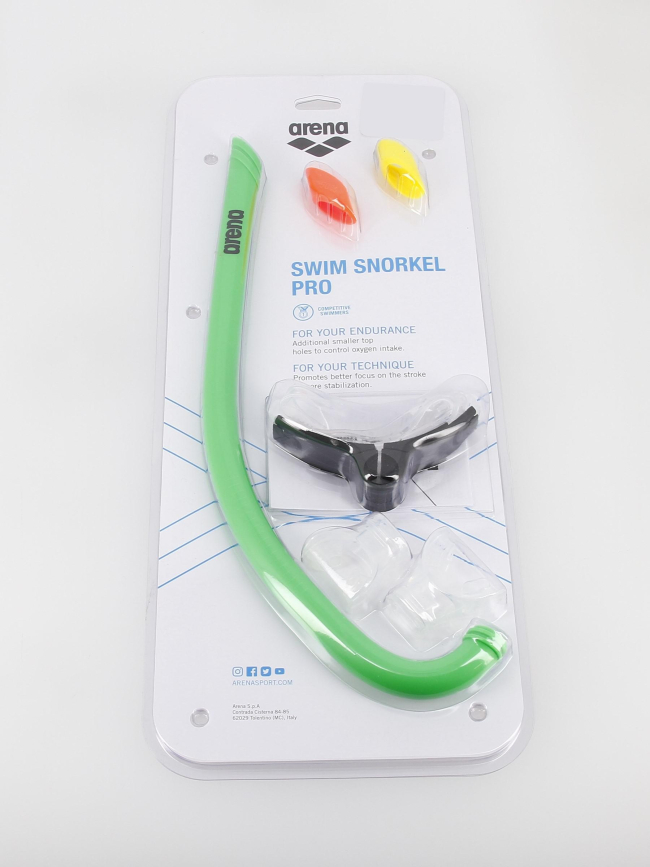 Tuba de natation snorkel pro vert - Arena