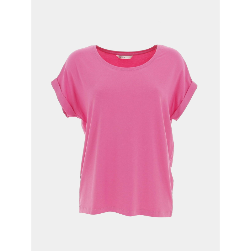 T-shirt basique moster rose femme - Only