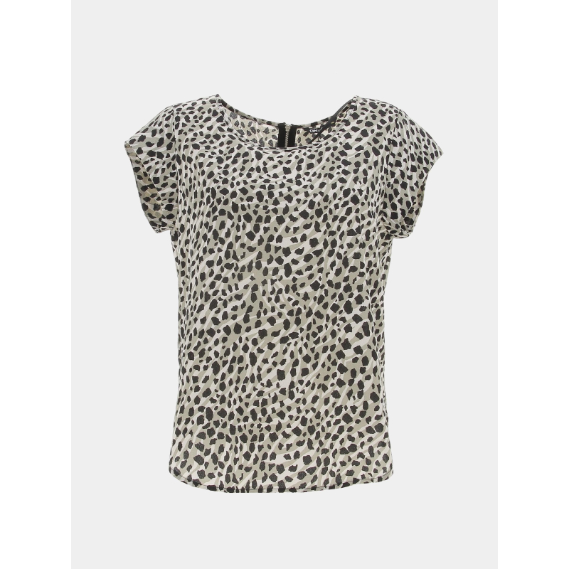 T-shirt vic animal noir/vert femme - Only