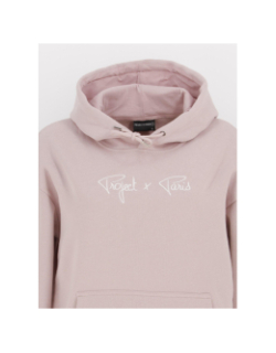 Sweat à capuche signature rose femme - Project X Paris