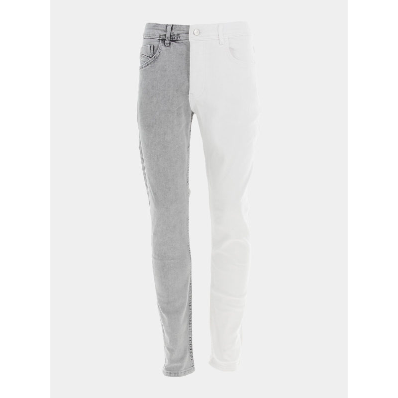 Jean slim bicolore blanc/gris homme - Project X Paris