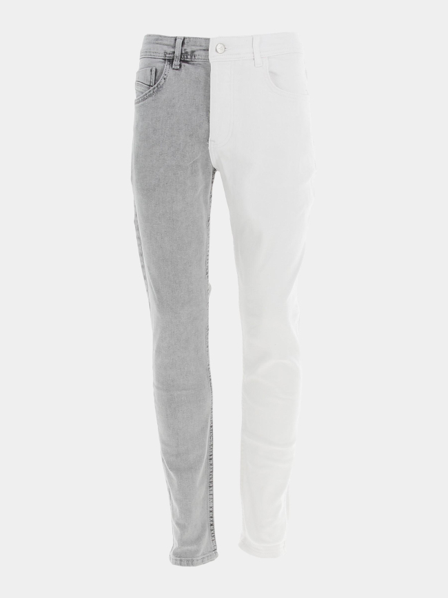 Jean slim bicolore blanc/gris homme - Project X Paris