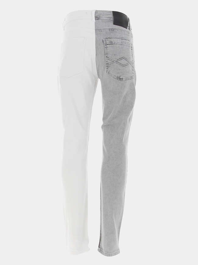 Jean slim bicolore blanc/gris homme - Project X Paris