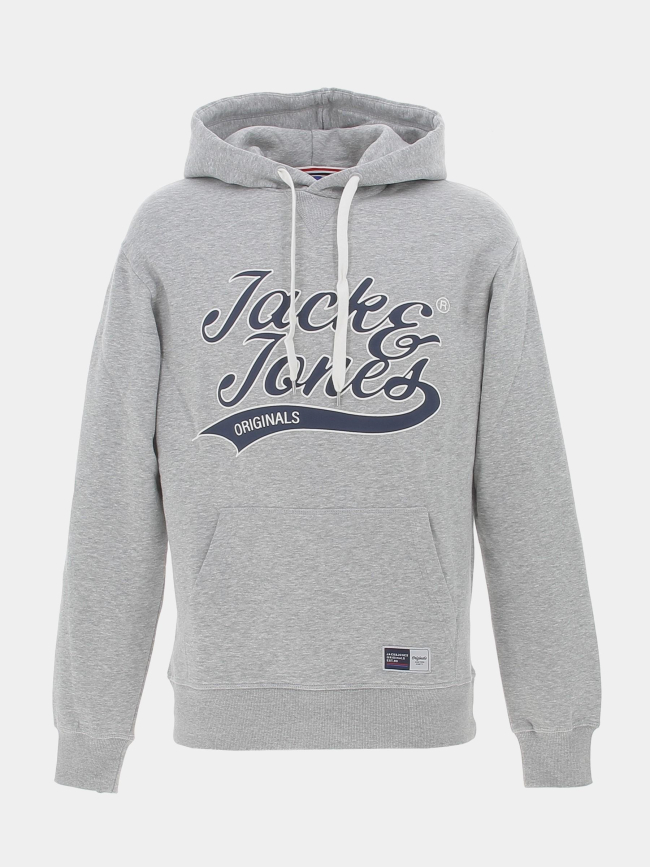 Sweat à capuche trevor gris homme - Jack & Jones