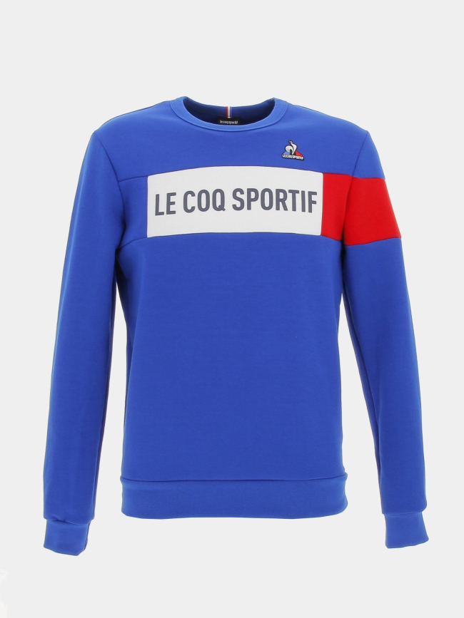 Sweat tricolore crew bleu homme - Le Coq Sportif