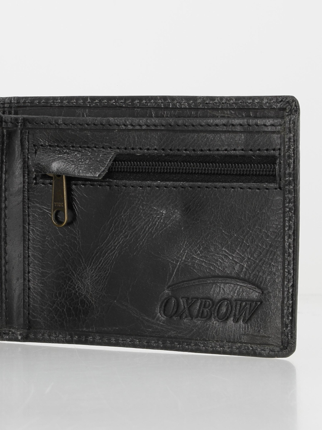 Portefeuille en cuir 3 volets noir homme - Oxbow