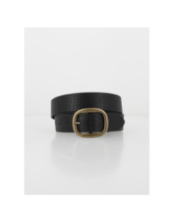 Ceinture en cuir glommi noir femme - Pieces