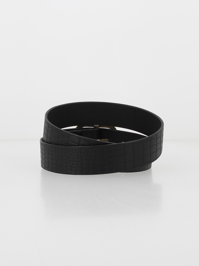 Ceinture en cuir glommi noir femme - Pieces