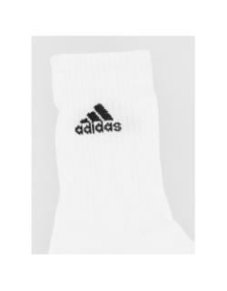 Pack 6 paires de chaussettes hautes amorti blanc - Adidas