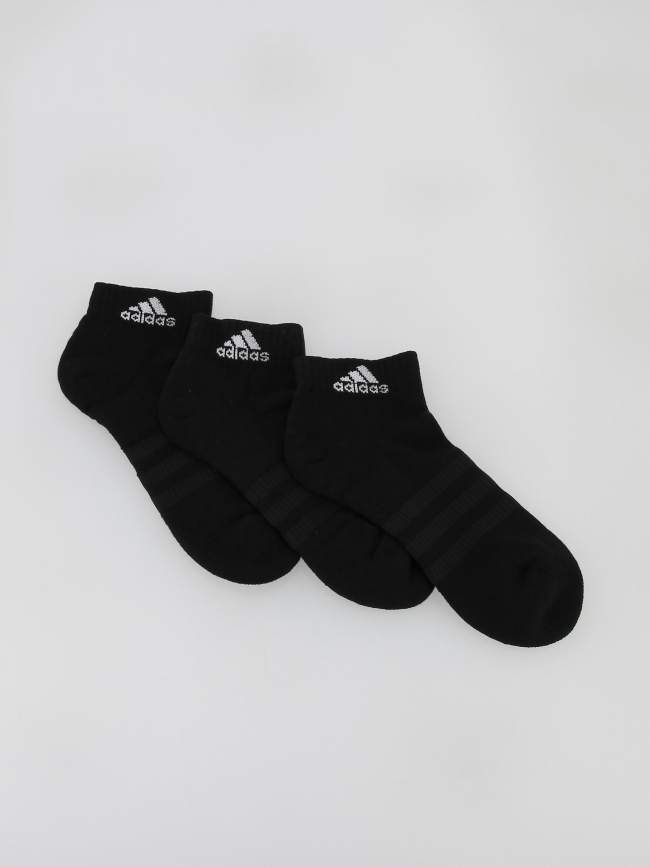 Pack 3 paires de chaussettes basses noir - Adidas