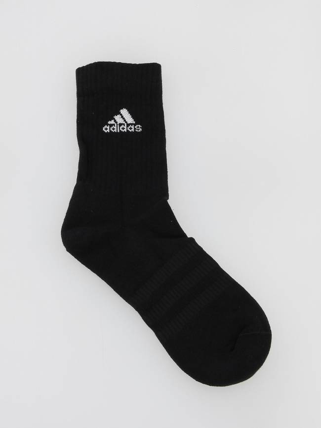 Pack 6 paires de chaussettes hautes amorti noir - Adidas