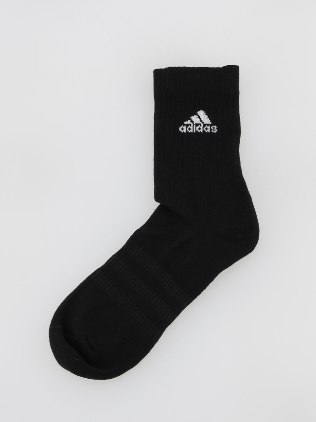 Pack 6 paires de chaussettes hautes amorti noir - Adidas