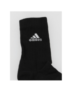 Pack 6 paires de chaussettes hautes amorti noir - Adidas