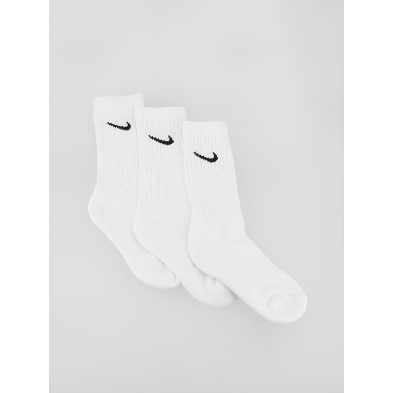 Pack 3 paires de chaussettes cush crew blanc - Nike