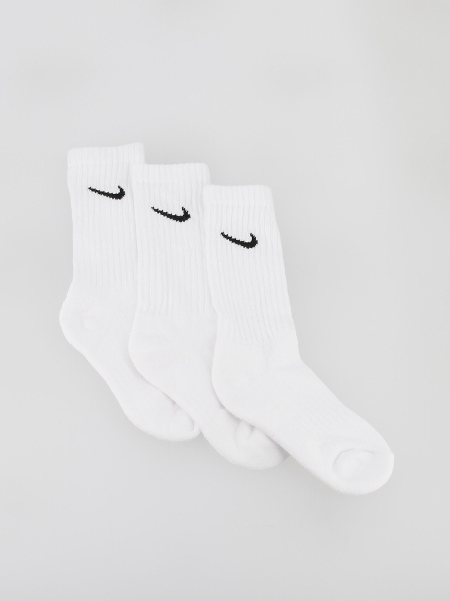 Pack 3 paires de chaussettes cush crew blanc - Nike