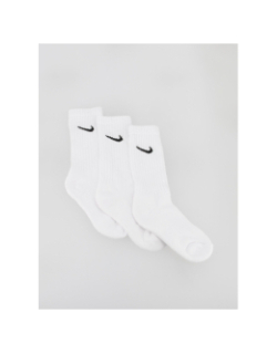 Pack 3 paires de chaussettes cush crew blanc - Nike