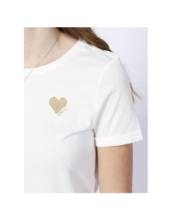 T-shirt kita life coeur blanc femme - Only