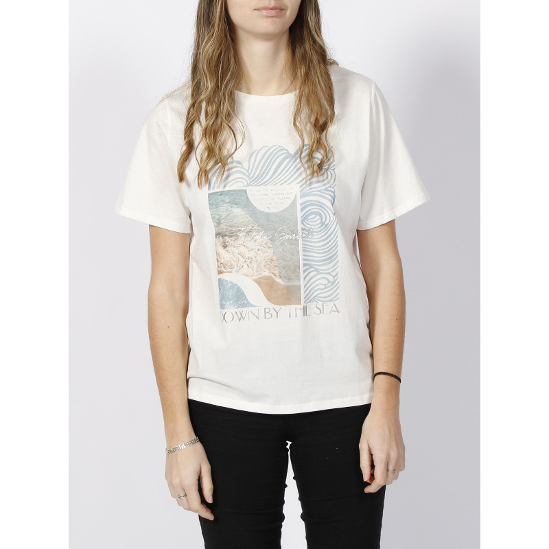 T-shirt wave blanc femme - Teddy Smith