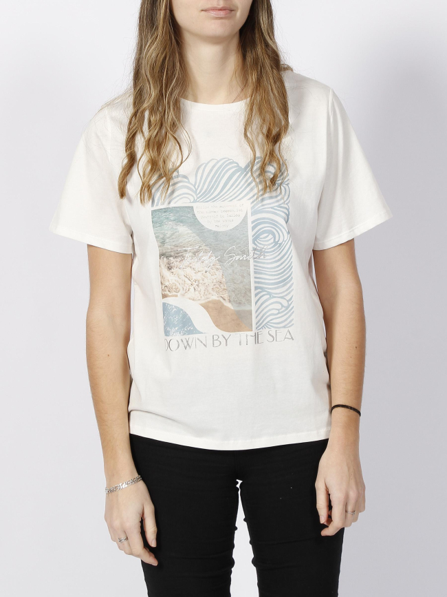 T-shirt wave blanc femme - Teddy Smith