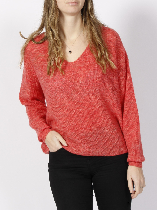 Pull laine mag rouge femme - Teddy Smith