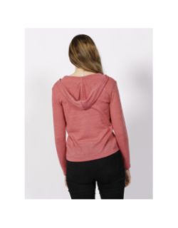 Pull fin à capuche deliboz knit rose femme - Sun Valley